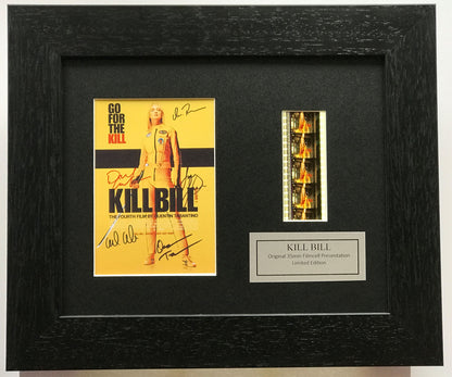 KILL BILL Original 35mm Film Cells set within Quality Wood Frame + Signed Repro