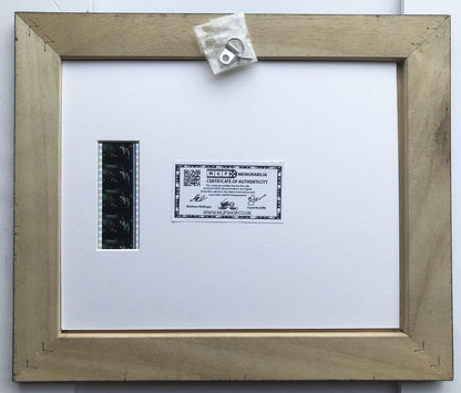 Handmade display featuring original 35mm film cells for JURASSIC PARK 1993 fans