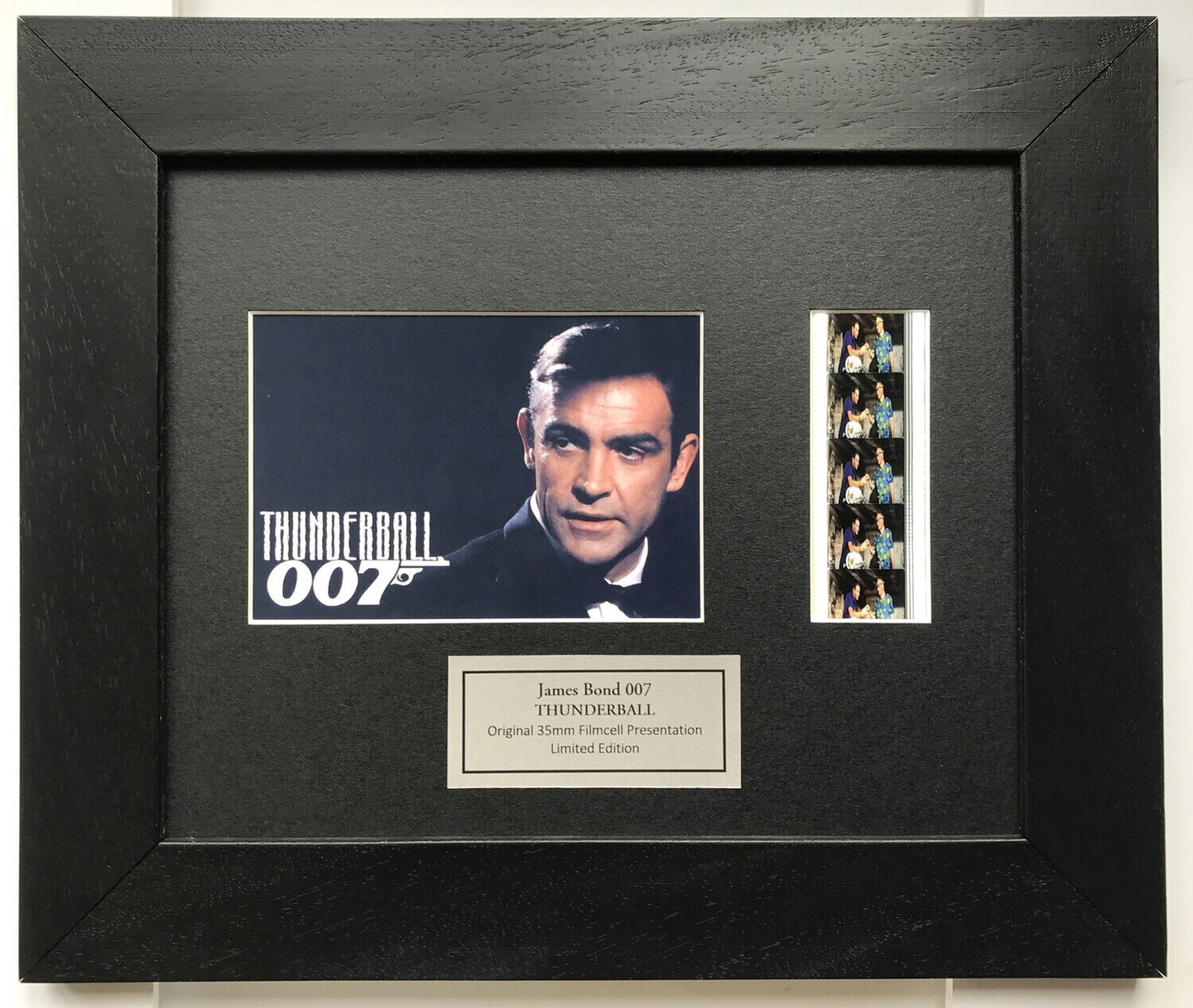 Handmade gift featuring original film cells for JAMES BOND Thunderball fans v3