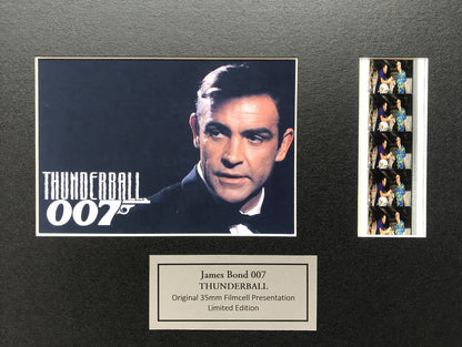 Handmade gift featuring original film cells for JAMES BOND Thunderball fans v3