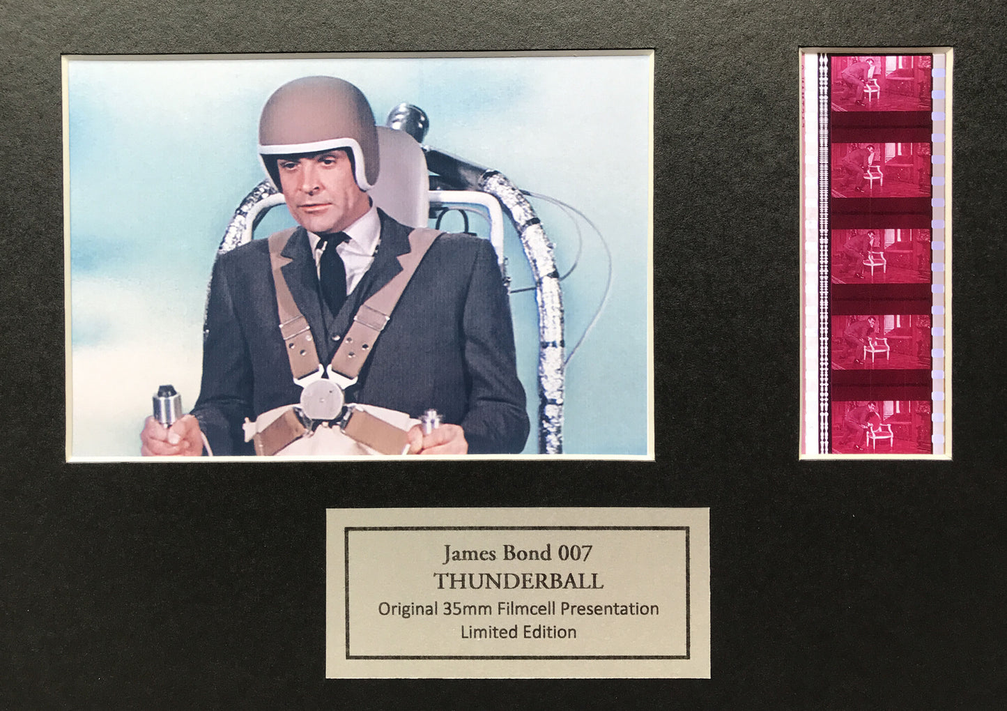 Handmade gift featuring original film cells for JAMES BOND Thunderball fans v2