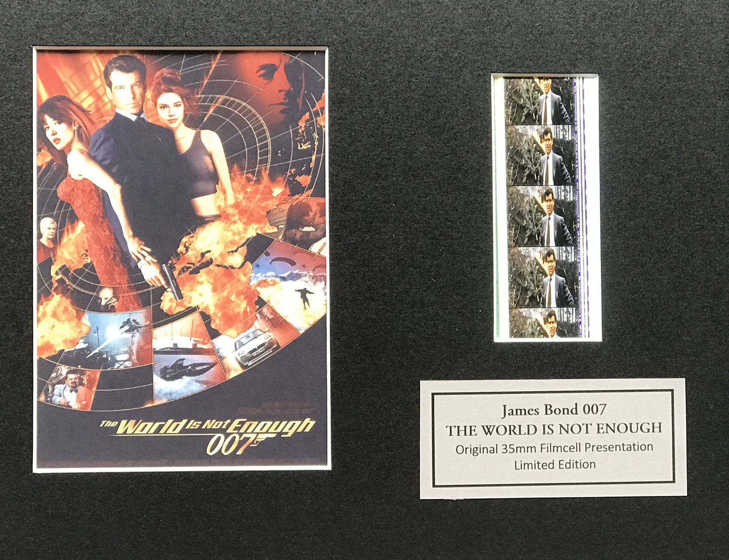 Handmade gift inc original filmcells for James Bond The WORLD is Not ENOUGH fans