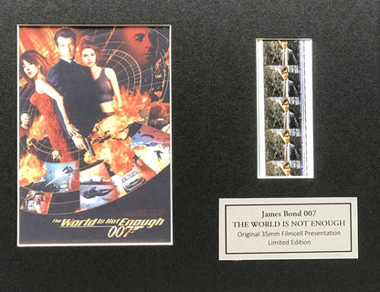 Handmade gift inc original filmcells for James Bond The WORLD is Not ENOUGH fans