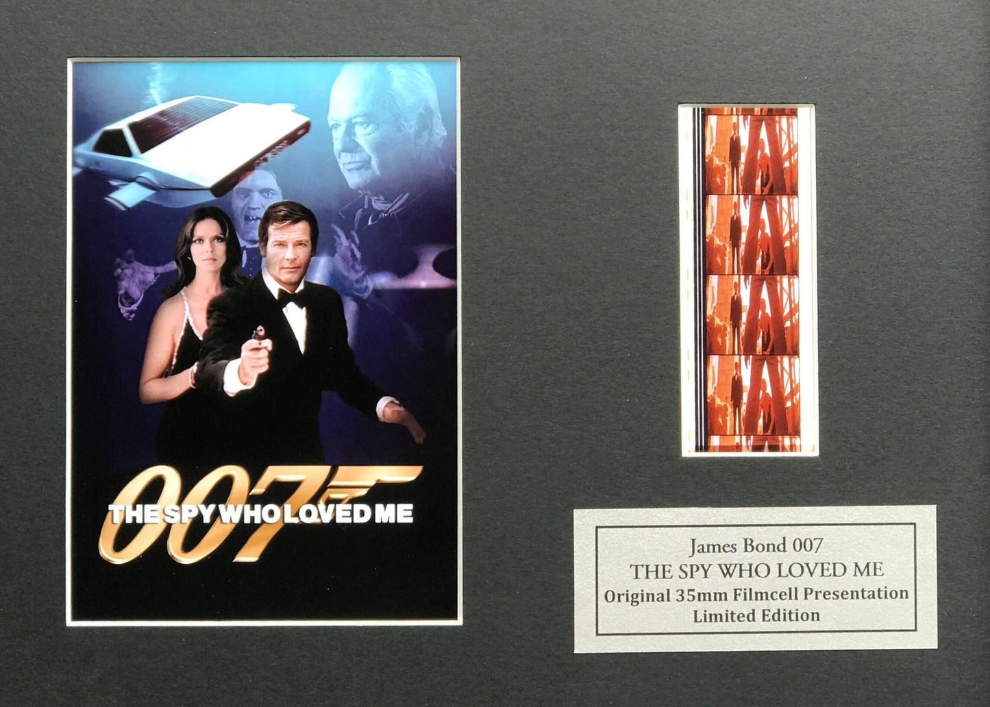Handmade display inc original film cells for JAMES BOND The Spy Who Loved Me fan
