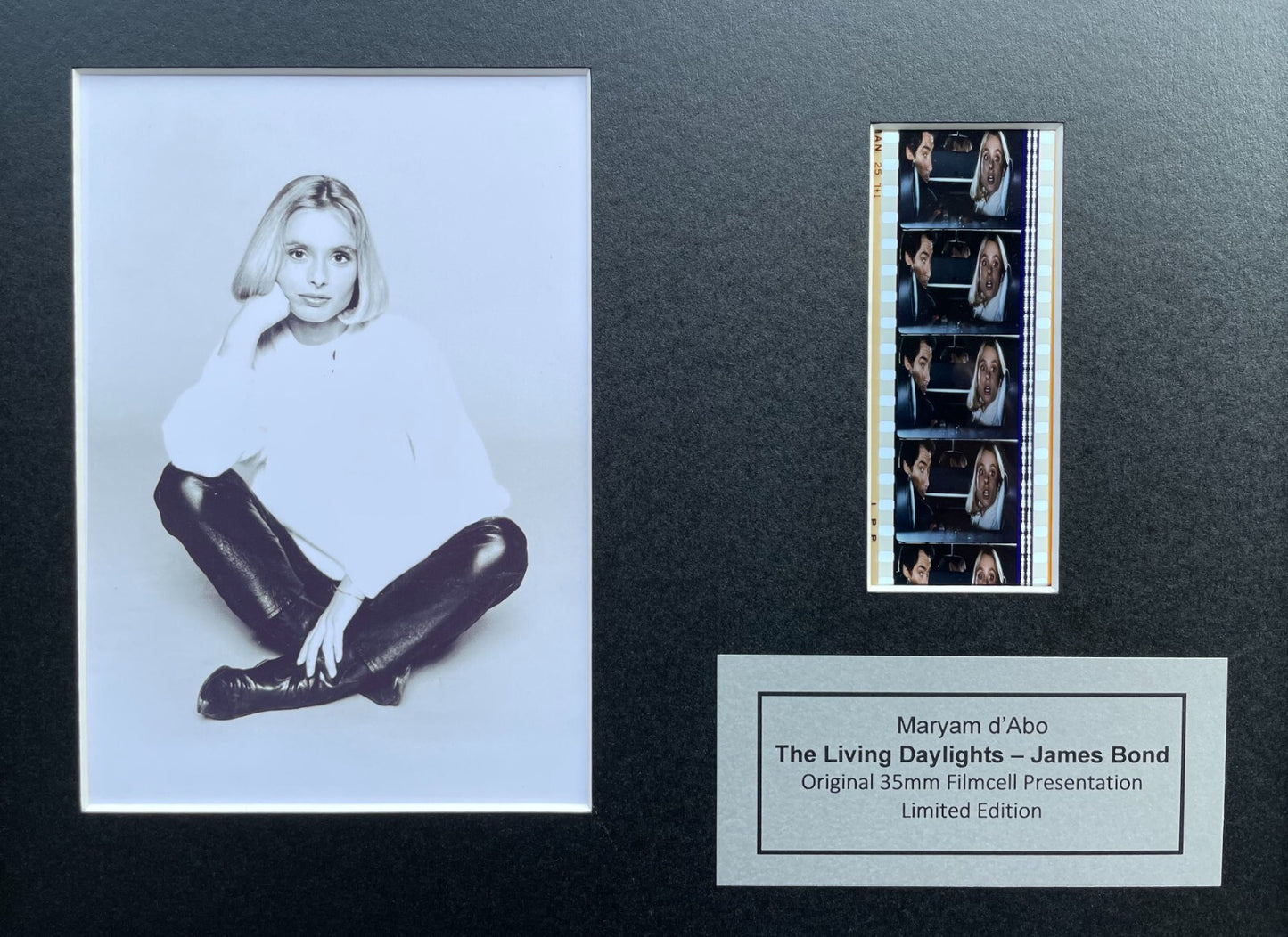 Handmade gift inc original filmcells for James Bond THE LIVING DAYLIGHTS fans v2