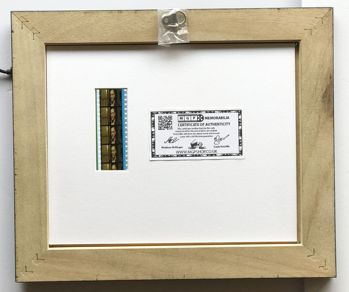 James Bond SKYFALL Original 35mm Film Cells + Signed Repro in Quality Wood Frame