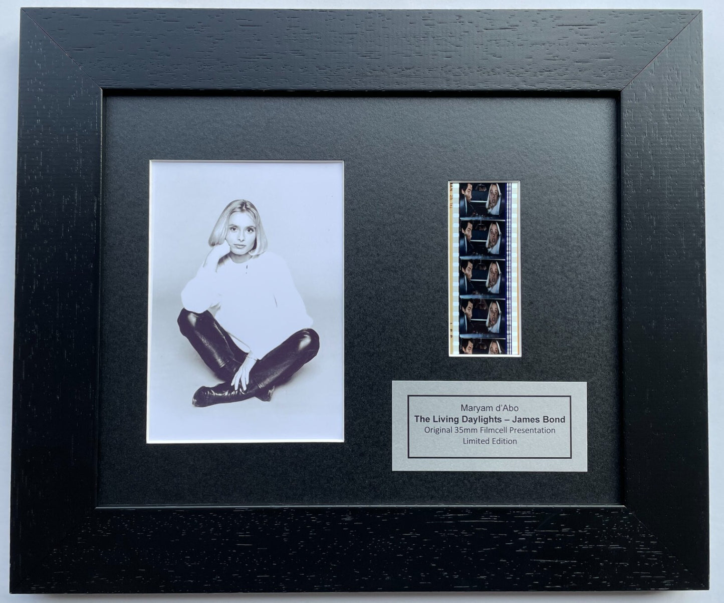 Handmade gift inc original filmcells for James Bond THE LIVING DAYLIGHTS fans v2