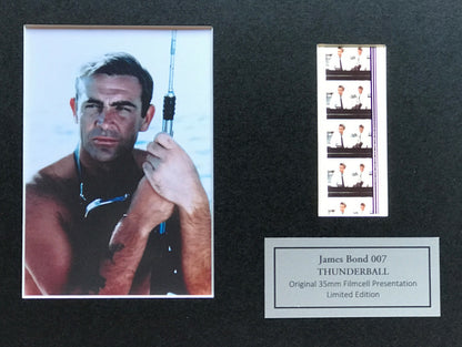 Handmade gift featuring original film cells for JAMES BOND Thunderball fans v1