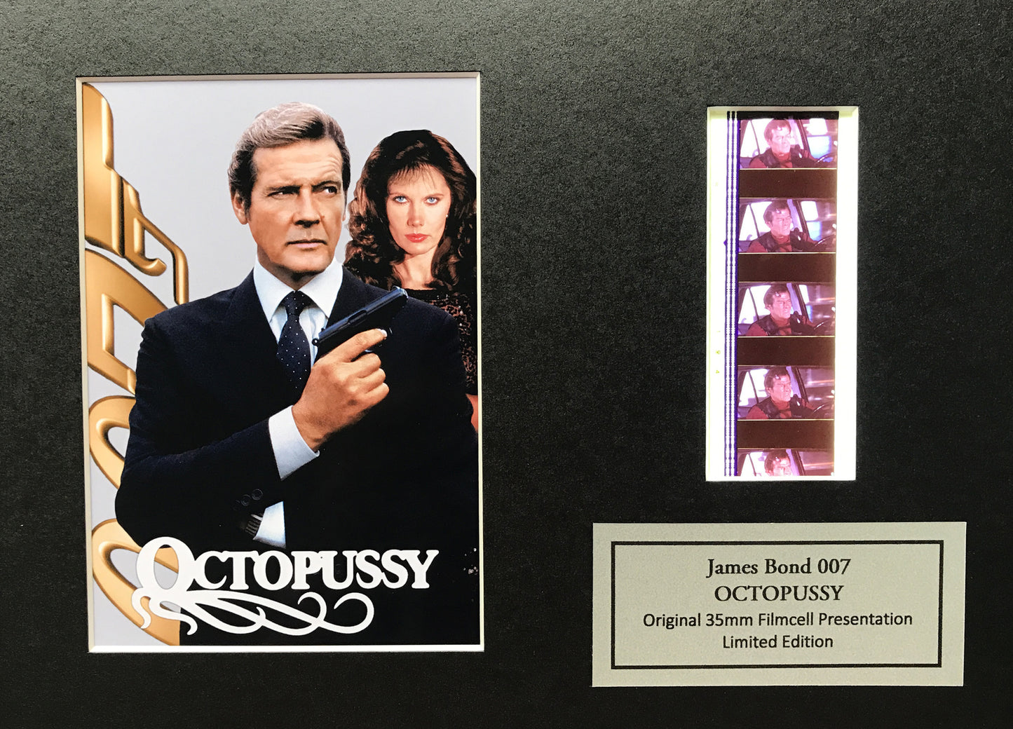 Hand crafted gift inc original 35mm film cells for James Bond OCTOPUSSY fans v2