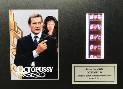 Hand crafted gift inc original 35mm film cells for James Bond OCTOPUSSY fans v2