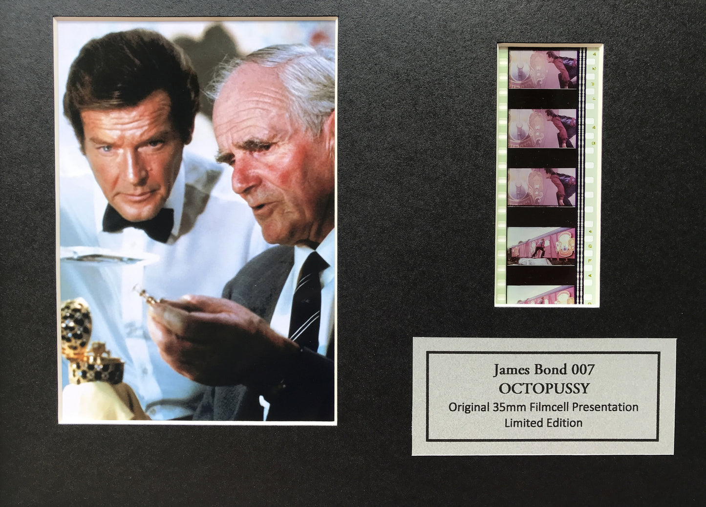 Hand crafted gift inc original 35mm film cells for James Bond OCTOPUSSY fans v1