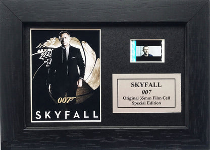 James Bond SKYFALL Original Mini 35mm Film Cell set in Quality Wood Frame + COA