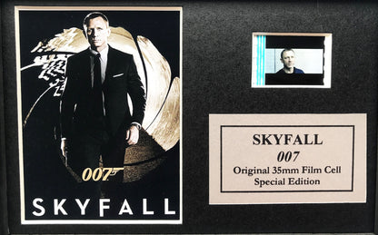 James Bond SKYFALL Original Mini 35mm Film Cell set in Quality Wood Frame + COA