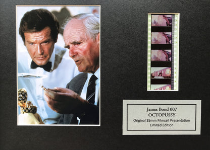Hand crafted gift inc original 35mm film cells for James Bond OCTOPUSSY fans v1