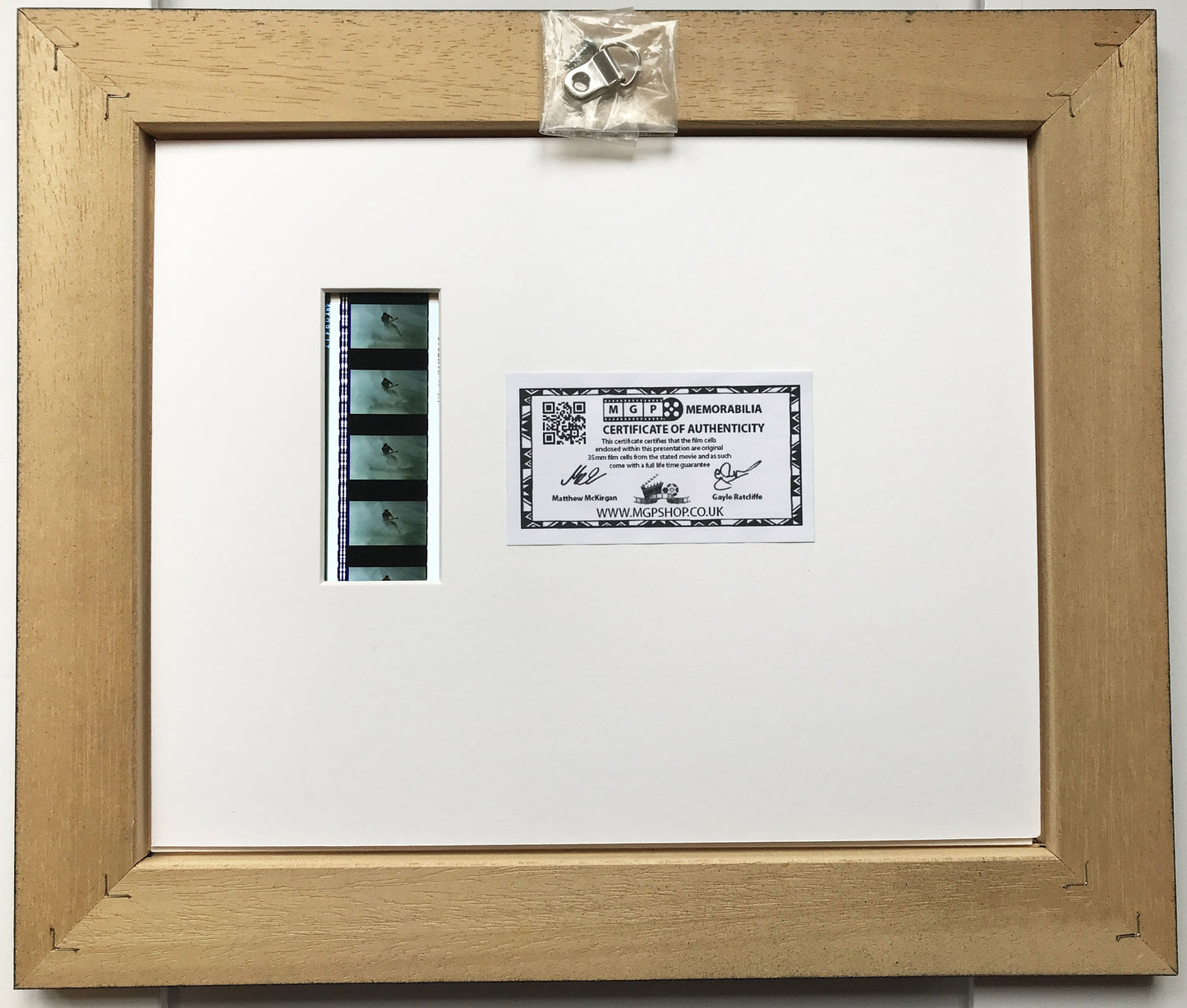 Handmade display featuring original film cells for a James Bond Licence To Kill fan