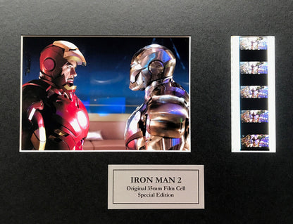 Hand crafted display featuring original 35mm film cells for IRON MAN 2 fans v2