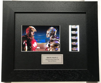 Hand crafted display featuring original 35mm film cells for IRON MAN 2 fans v2