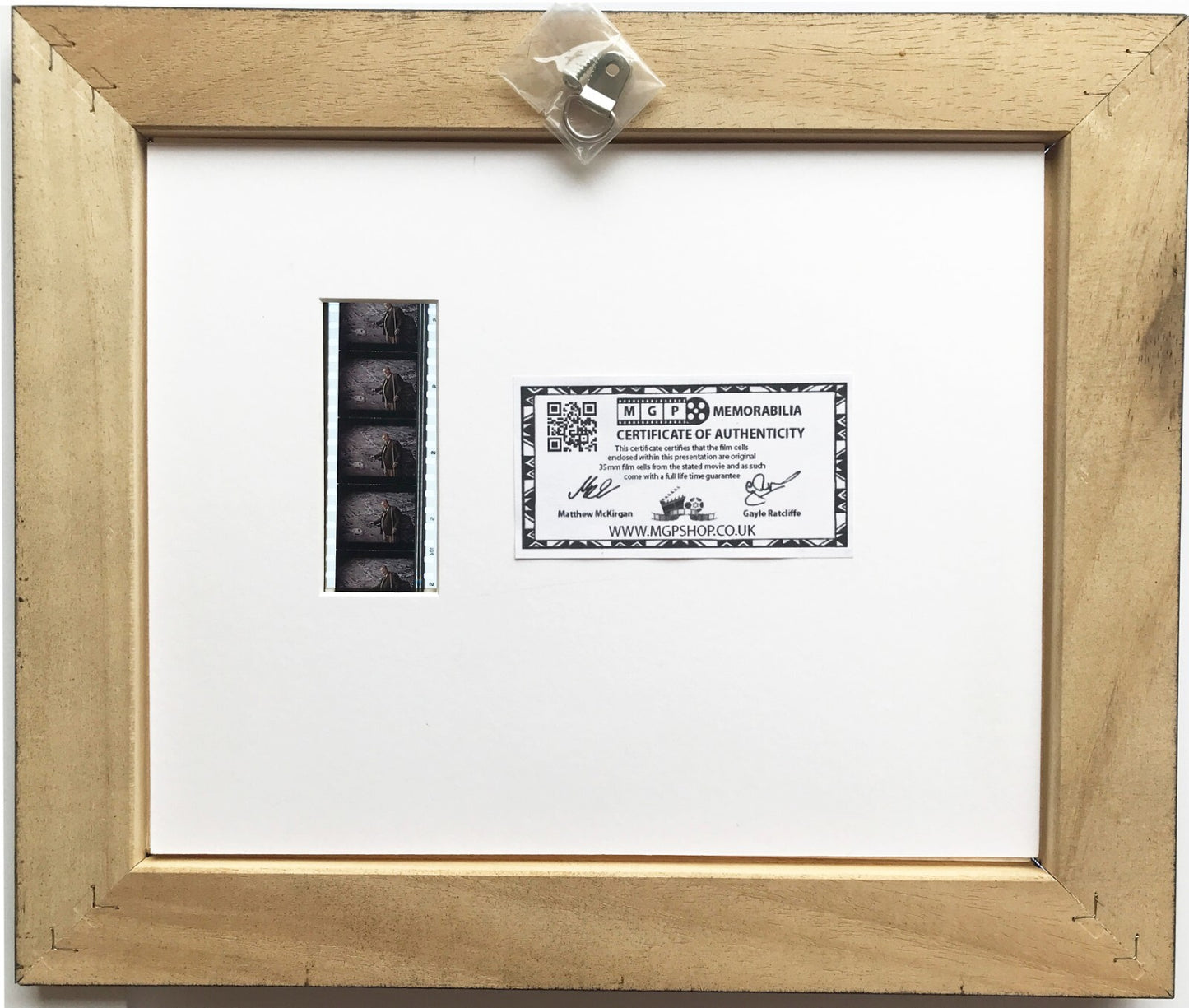 Handmade display featuring original film cells for James Bond GOLDFINGER fans v1