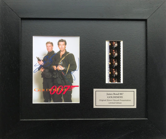Handmade gift featuring original 35mm film cells for James Bond GOLDENEYE fans