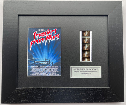 Handmade display featuring original film cells for INVADERS FROM MARS fans v1