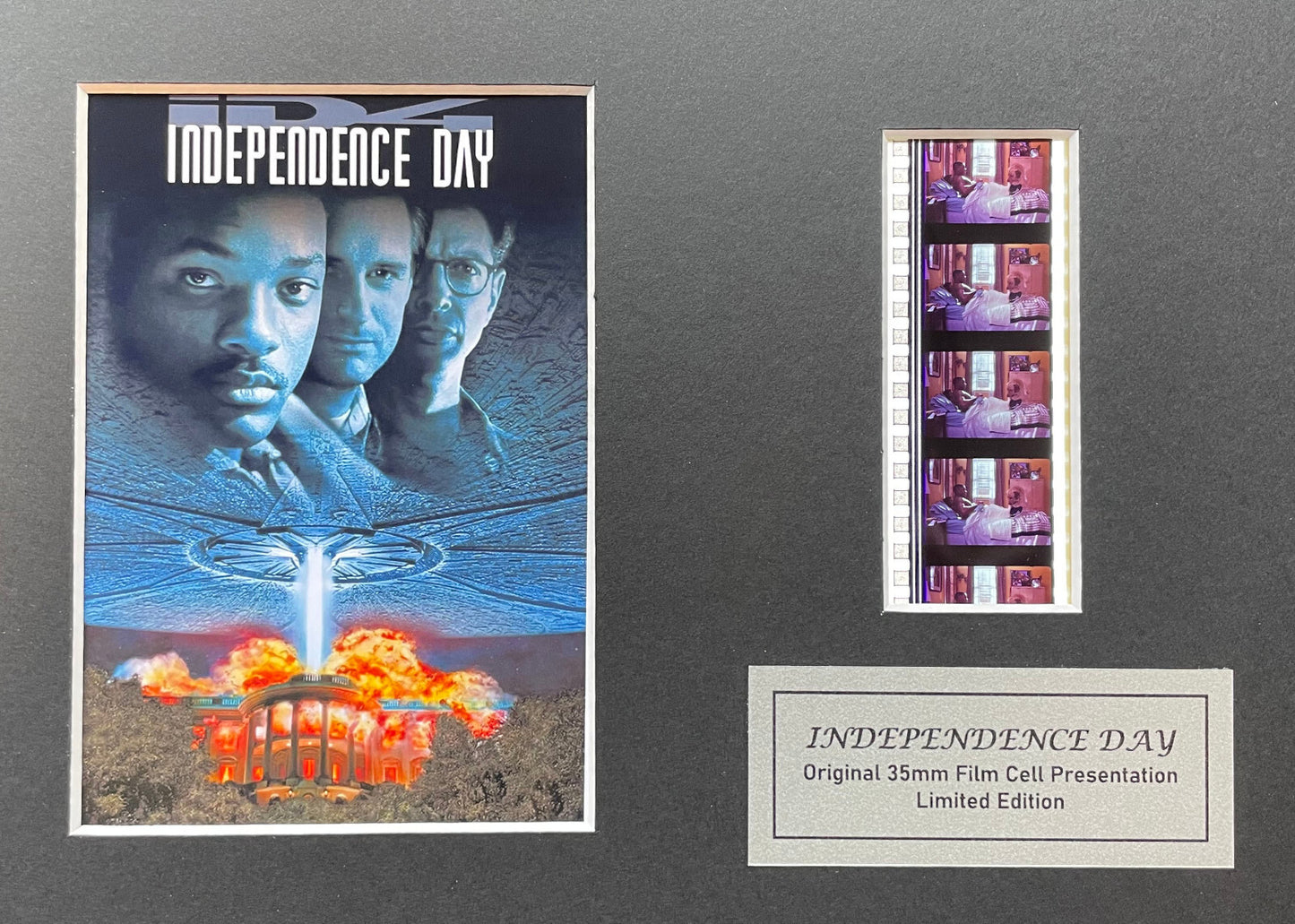 Hand crafted display featuring original film cells for INDEPENDENCE DAY fans v2
