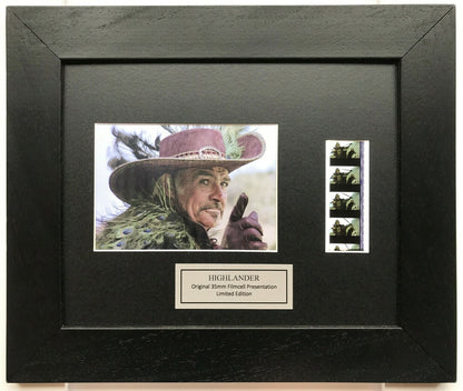 Hand crafted display featuring original film cells for a HIGHLANDER fan + COA v2