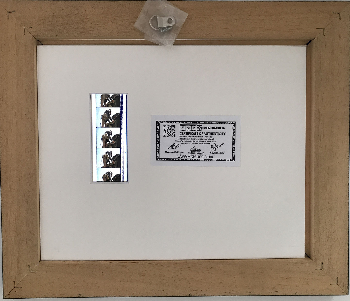 Handmade gift of original 35mm film cell - Indiana Jones  & The Last Crusade fan