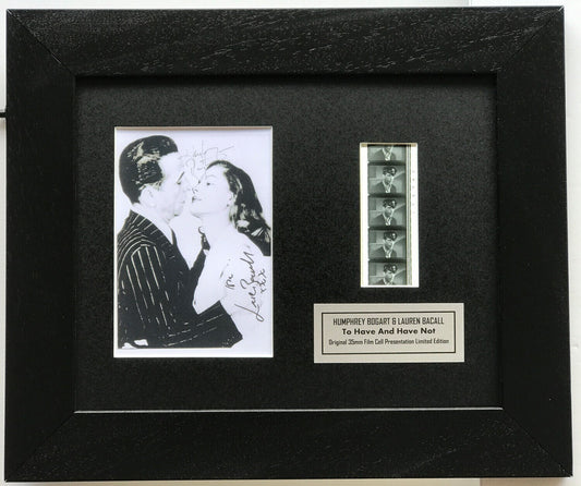 Handmade gift inc original film cells for HUMPHREY BOGART & Lauren Bacall fans
