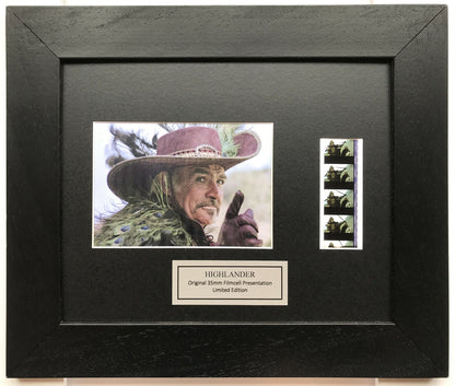 Hand crafted display featuring original film cells for a HIGHLANDER fan + COA v2