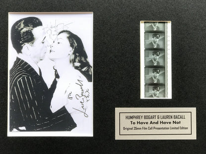 Handmade gift inc original film cells for HUMPHREY BOGART & Lauren Bacall fans