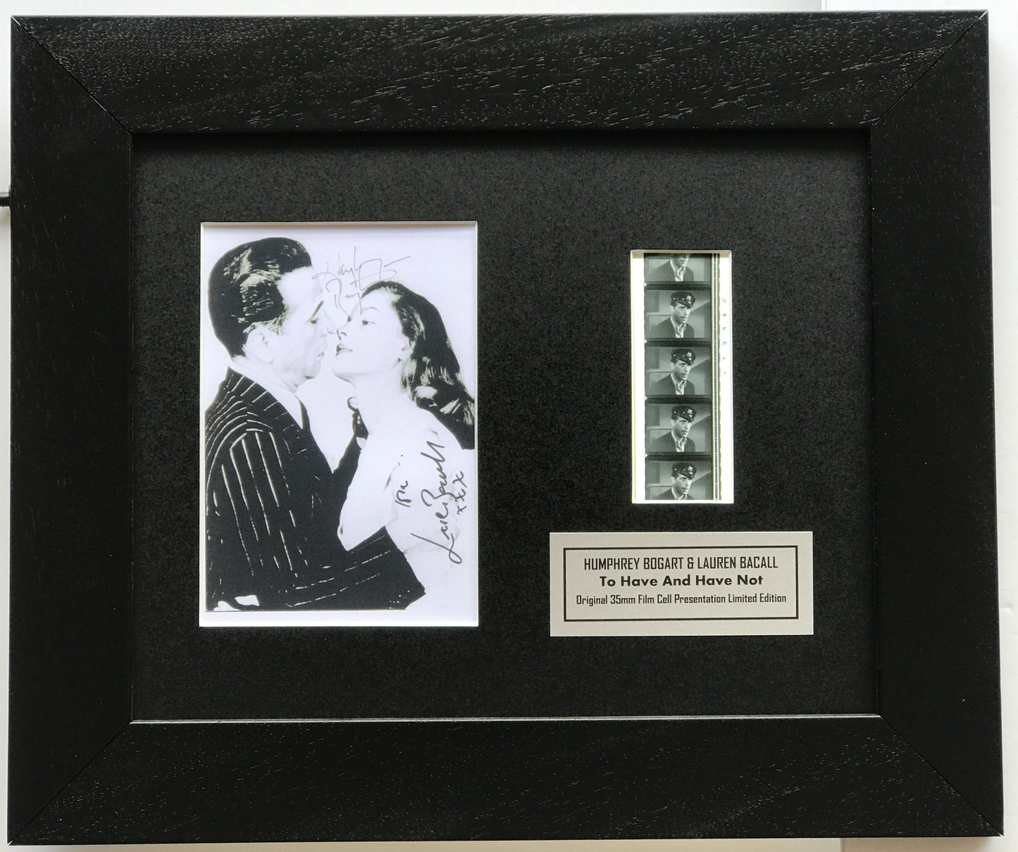 Handmade gift inc original film cells for HUMPHREY BOGART & Lauren Bacall fans