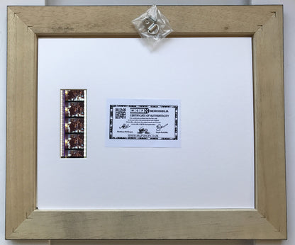 Hand crafted display featuring original 35mm film cells for HITCH fans + COA