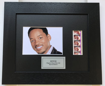 Hand crafted display featuring original 35mm film cells for HITCH fans + COA