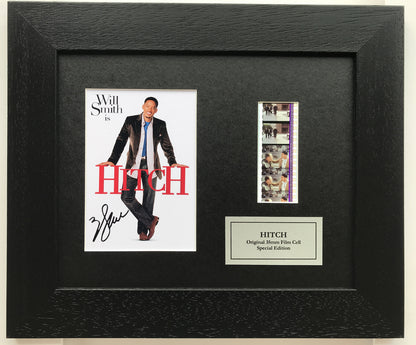 Hitch Will Smith Signed Repro + Original 35mm Film Cells set in Quality Wood Frame