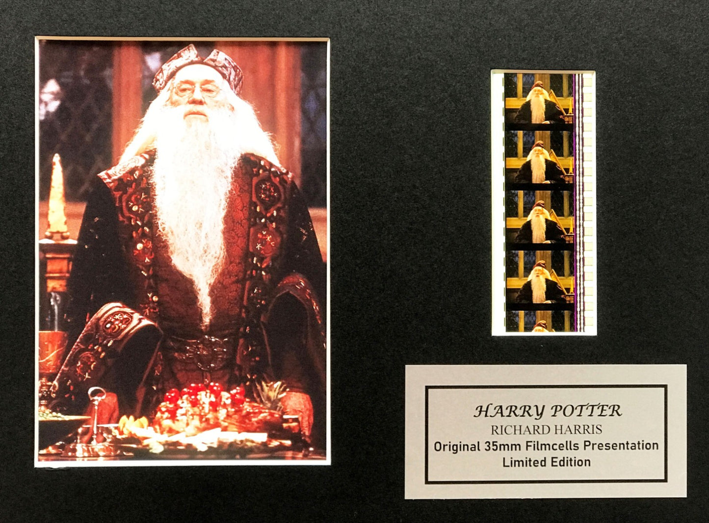 Handmade gift inc original 35mm film cells for HARRY POTTER Richard Harris fans