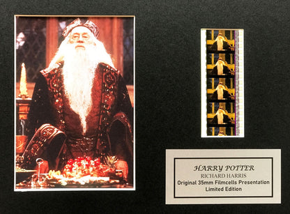 Handmade gift inc original 35mm film cells for HARRY POTTER Richard Harris fans