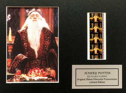 Handmade gift inc original 35mm film cells for HARRY POTTER Richard Harris fans