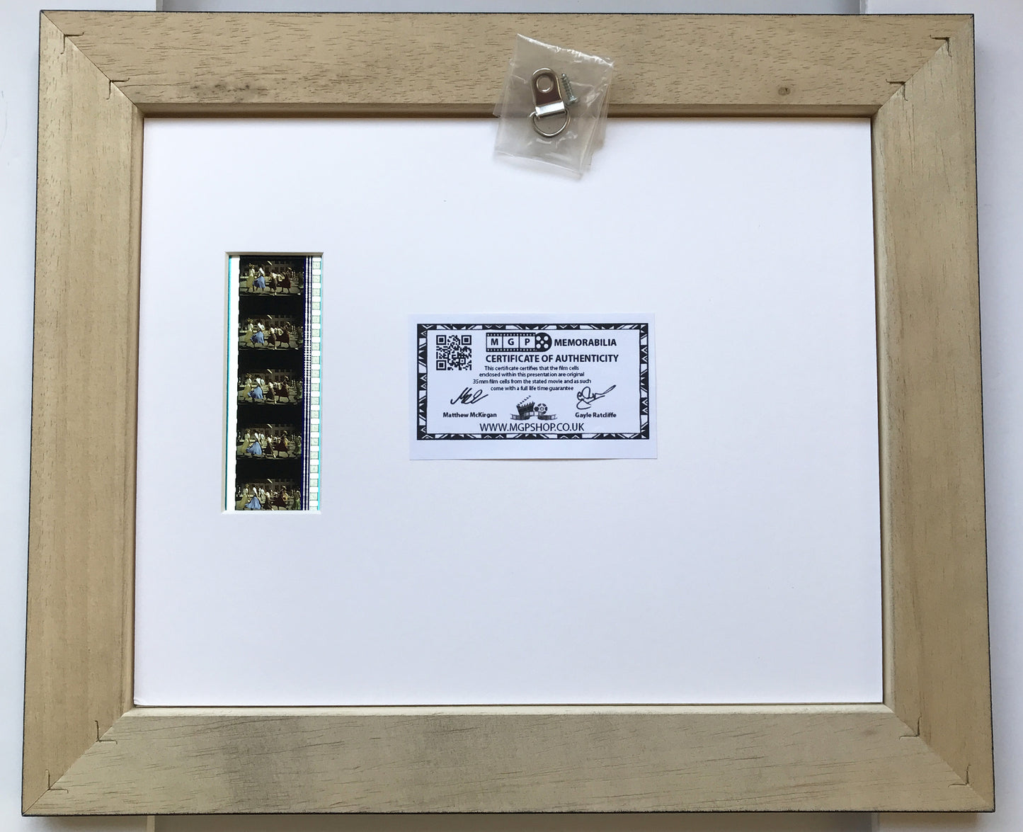 Handmade display featuring original 35mm film cells for a GREASE 1978 fan vSR