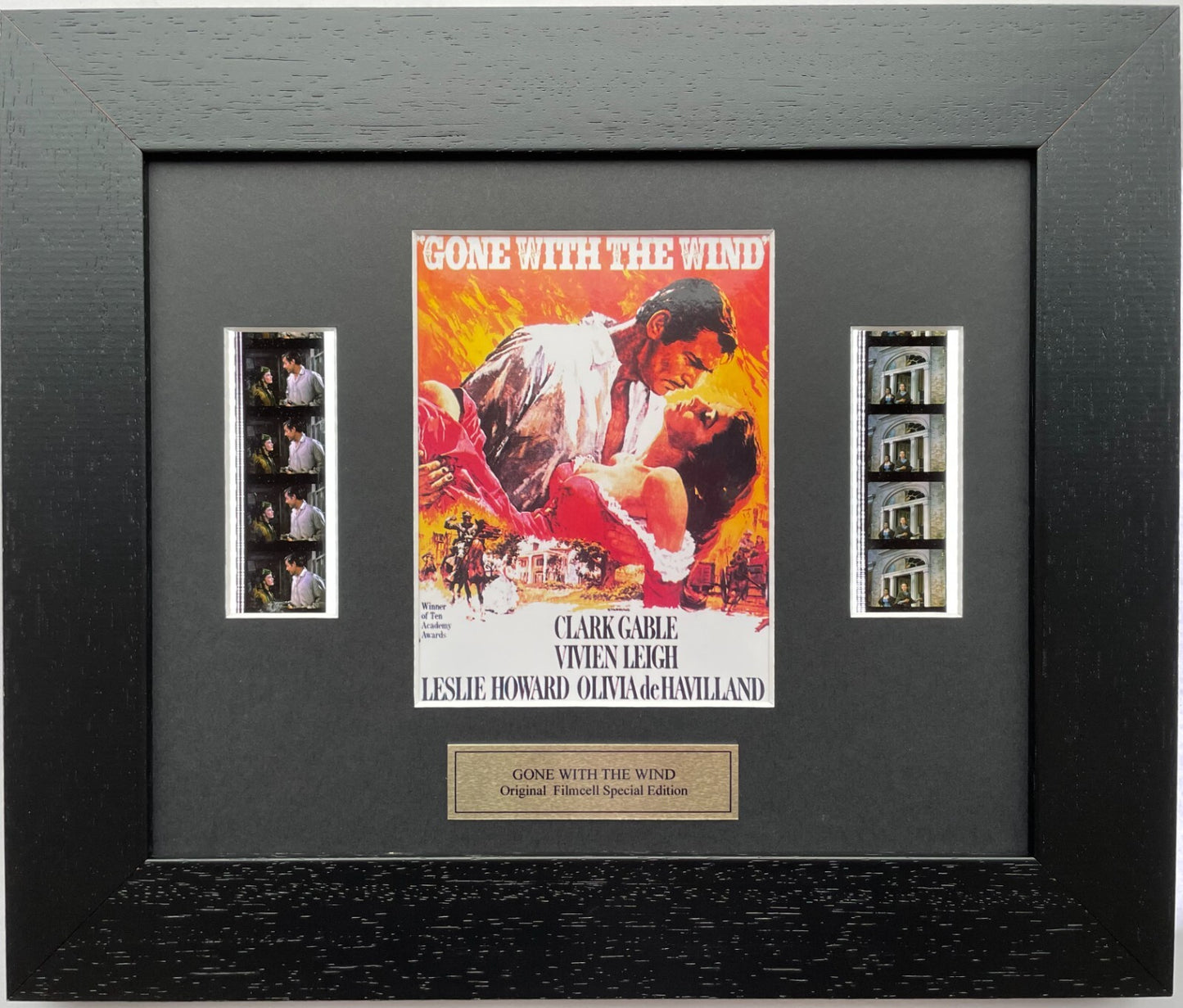 Handmade display featuring original film cells for a GONE with the WIND 1939 fan