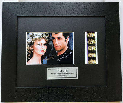 Handmade display featuring original 35mm film cells for a GREASE 1978 fan vSR