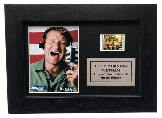 Hand crafted display inc original Mini 35mm cells for GOOD MORNING VIETNAM fans