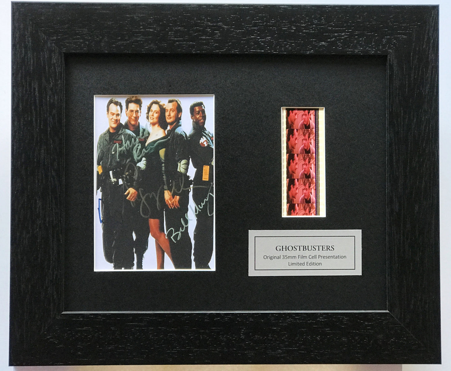 Hand crafted display featuring original film cells for GHOSTBUSTERS fans + COA