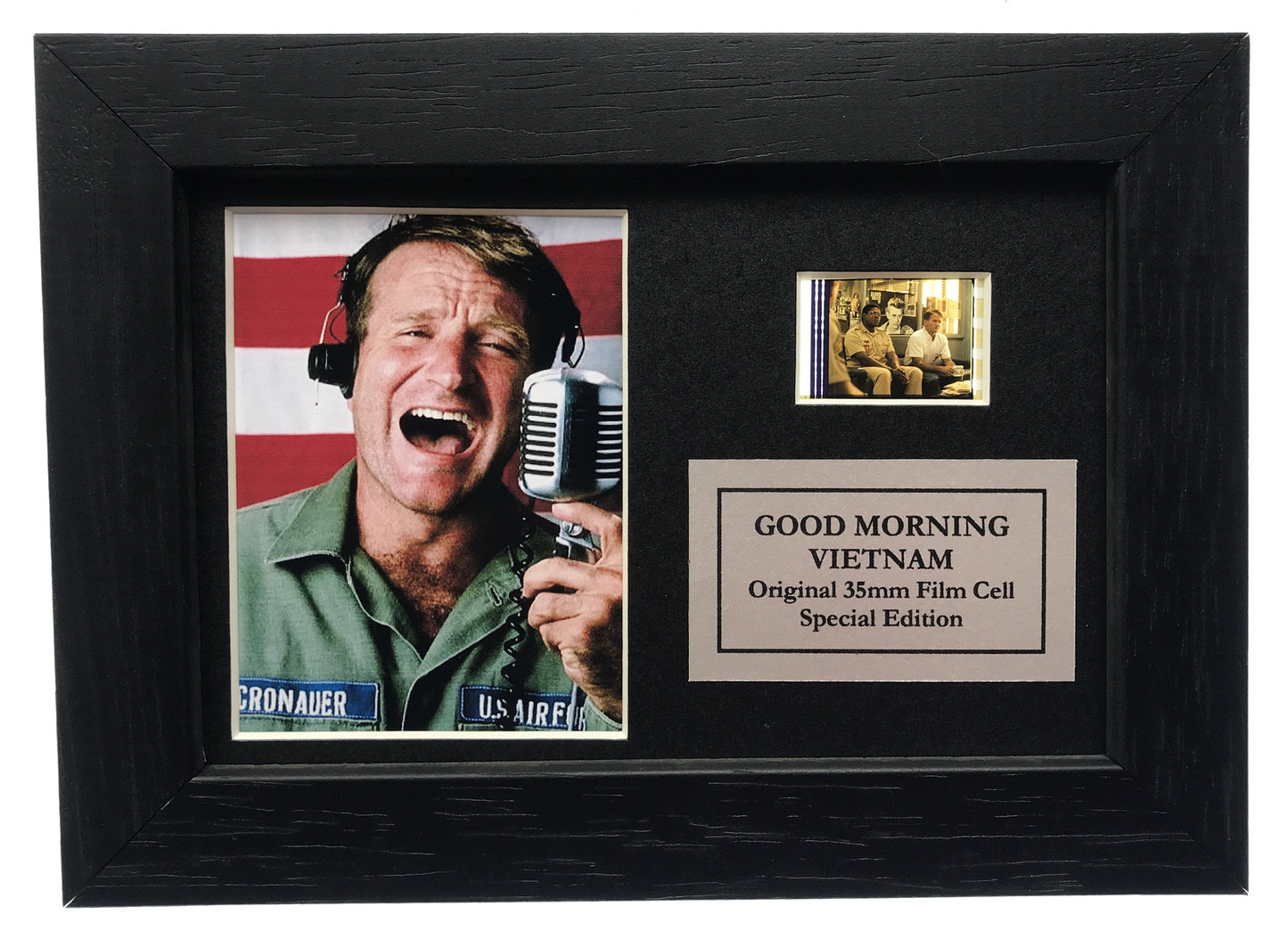 Hand crafted display inc original Mini 35mm cells for GOOD MORNING VIETNAM fans