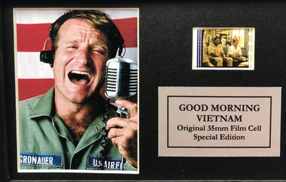 Hand crafted display inc original Mini 35mm cells for GOOD MORNING VIETNAM fans