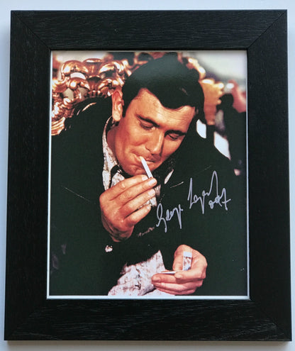 Signed Repro for a GEORGE LAZENBY James Bond 007 fan