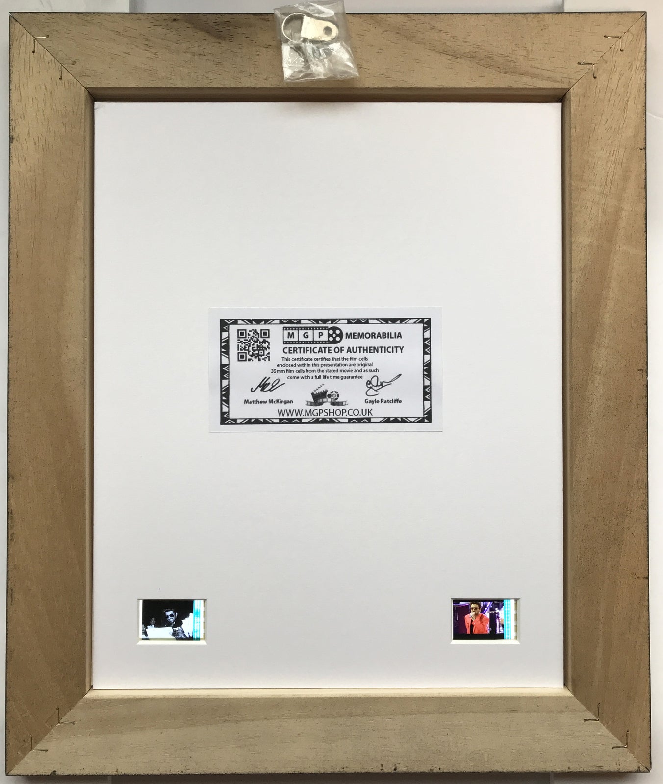 Hand crafted display featuring original film cells for GEORGE MICHAEL fans vSR