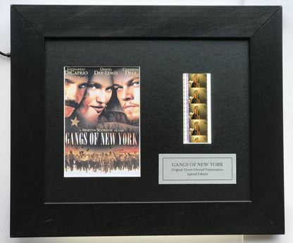 Hand crafted display featuring original film cells for GANGS of NEW YORK fans v1