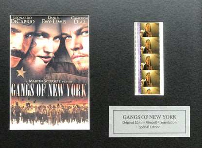 Hand crafted display featuring original film cells for GANGS of NEW YORK fans v1