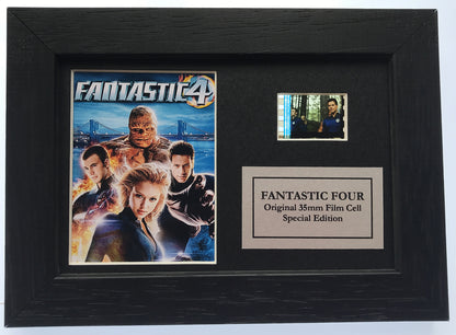 Handmade display featuring original Mini 35mm film cells for FANTASTIC FOUR fans
