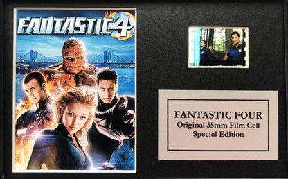 Handmade display featuring original Mini 35mm film cells for FANTASTIC FOUR fans